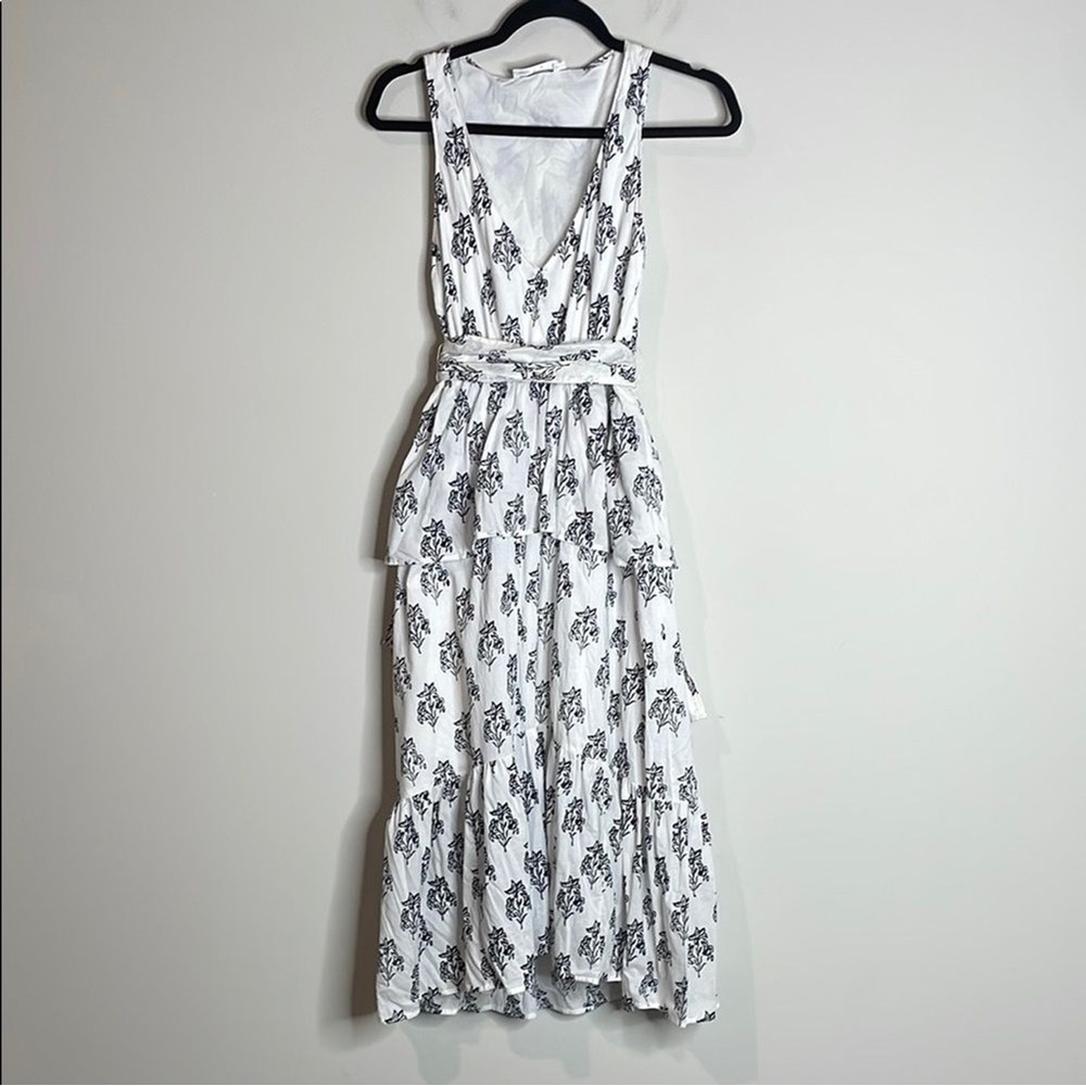A.L.C. Monochrome Floral Midi Dress